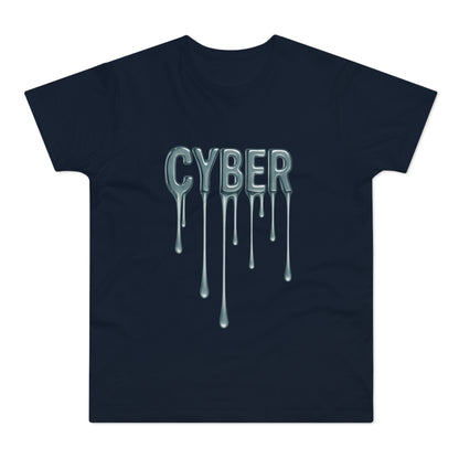 Cool Drippy Cyber T-Shirt, Unisex Graphic Tee, Casual Wear, Tech Enthusiast Gift, Trendy Streetwear for All Occasions