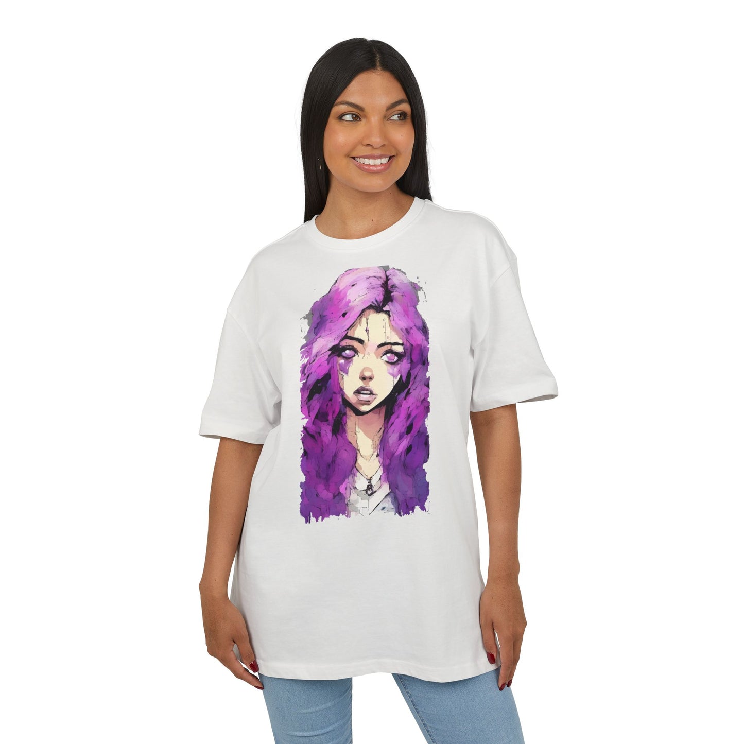 Artistic Oversize Tee - Stylish Women’s Graphic Tee, Casual Streetwear Top, Gift for Her, Unique Art Apparel, Trendy Everyday Wear