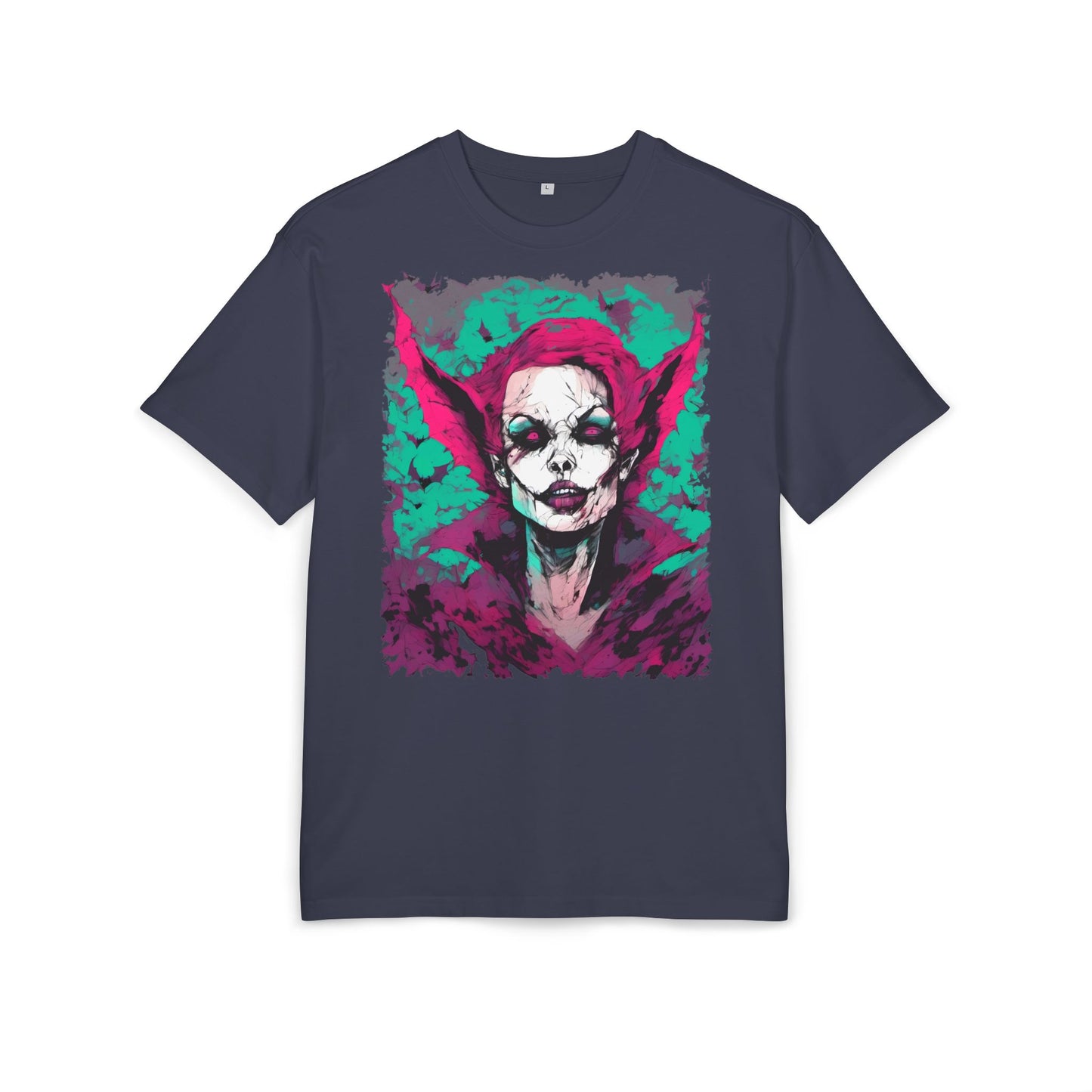 Eerie Portrait Unisex Oversized Tee | Unique Graphic Shirt for Halloween, Gift for Horror Fans, Scary Tee, Alternative Fashion