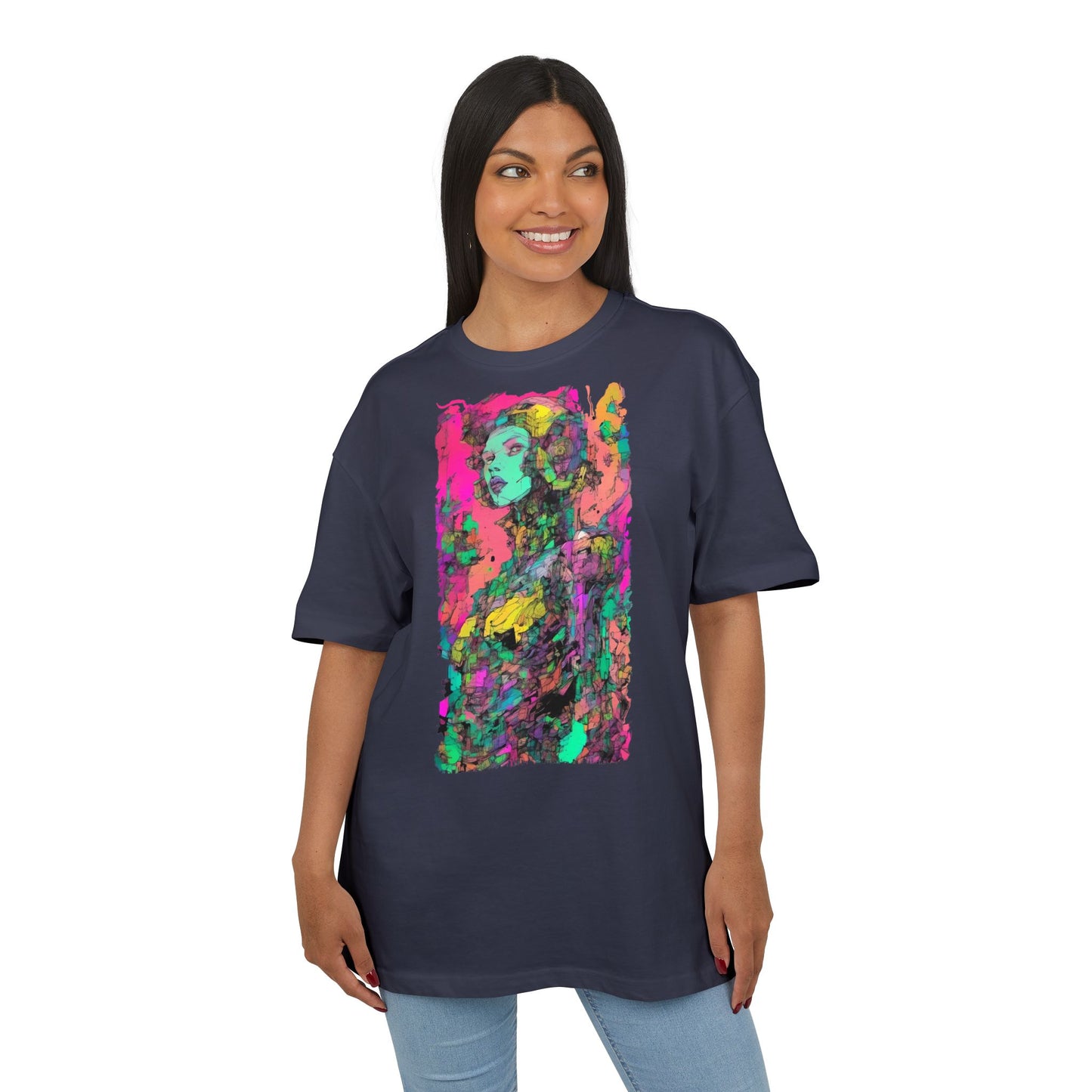 Artistic Oversize Tee - Vibrant Graphic Shirt, Casual Streetwear, Unique Gift for Art Lovers, Everyday Wear, Graphic Tee