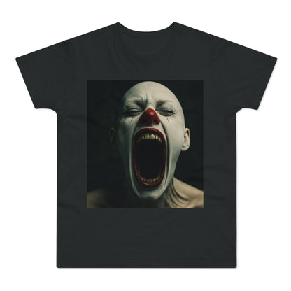 Creepy Clown Graphic T-Shirt, Scary Shirt for Halloween, Horror Movie Fans, Unique Gift for Him, Unisex Casual Wear