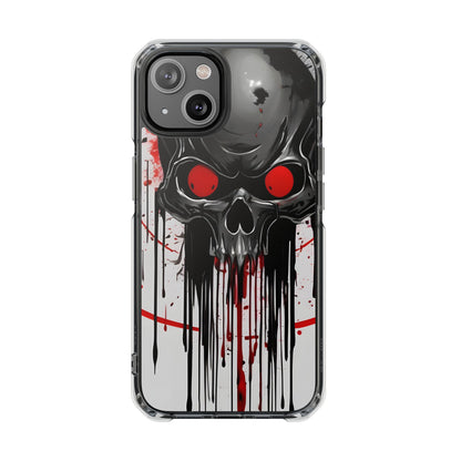 Edgy Skull Design Phone Case, Unique Protective Case, Magnetic Impact Case, Halloween Gift, Skull Lover Accessory