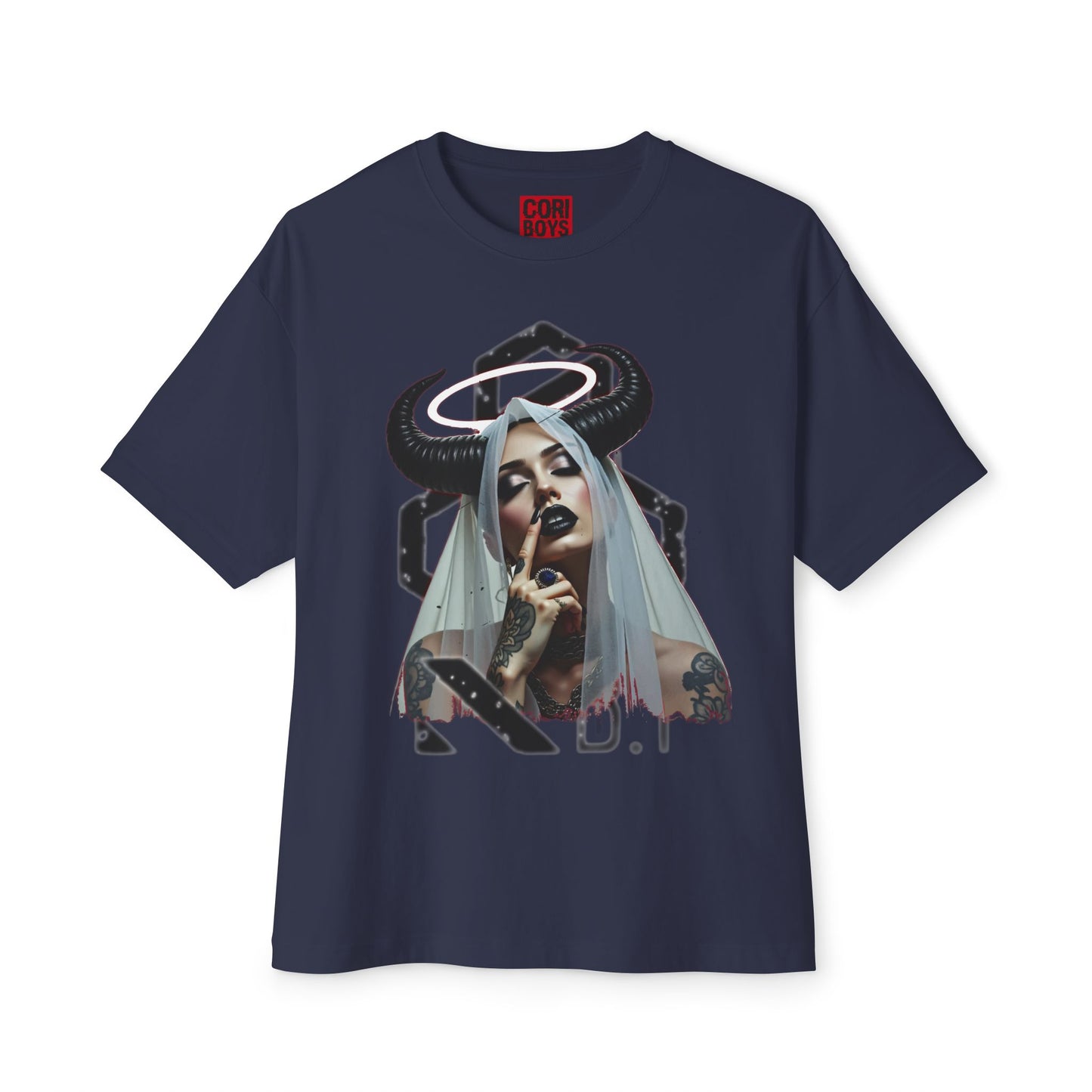 Edgy Graphic Tee, Unisex Oversized Boxy Tee, Alternative Fashion Shirt, Unique Apparel, Statement Top, Gift for Her