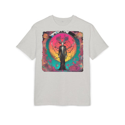 Vibrant Artistic Oversize Tee - Unisex Heavyweight T-Shirt, Bohemian Style, Gift for Art Lovers, Festival Wear, Casual Chic