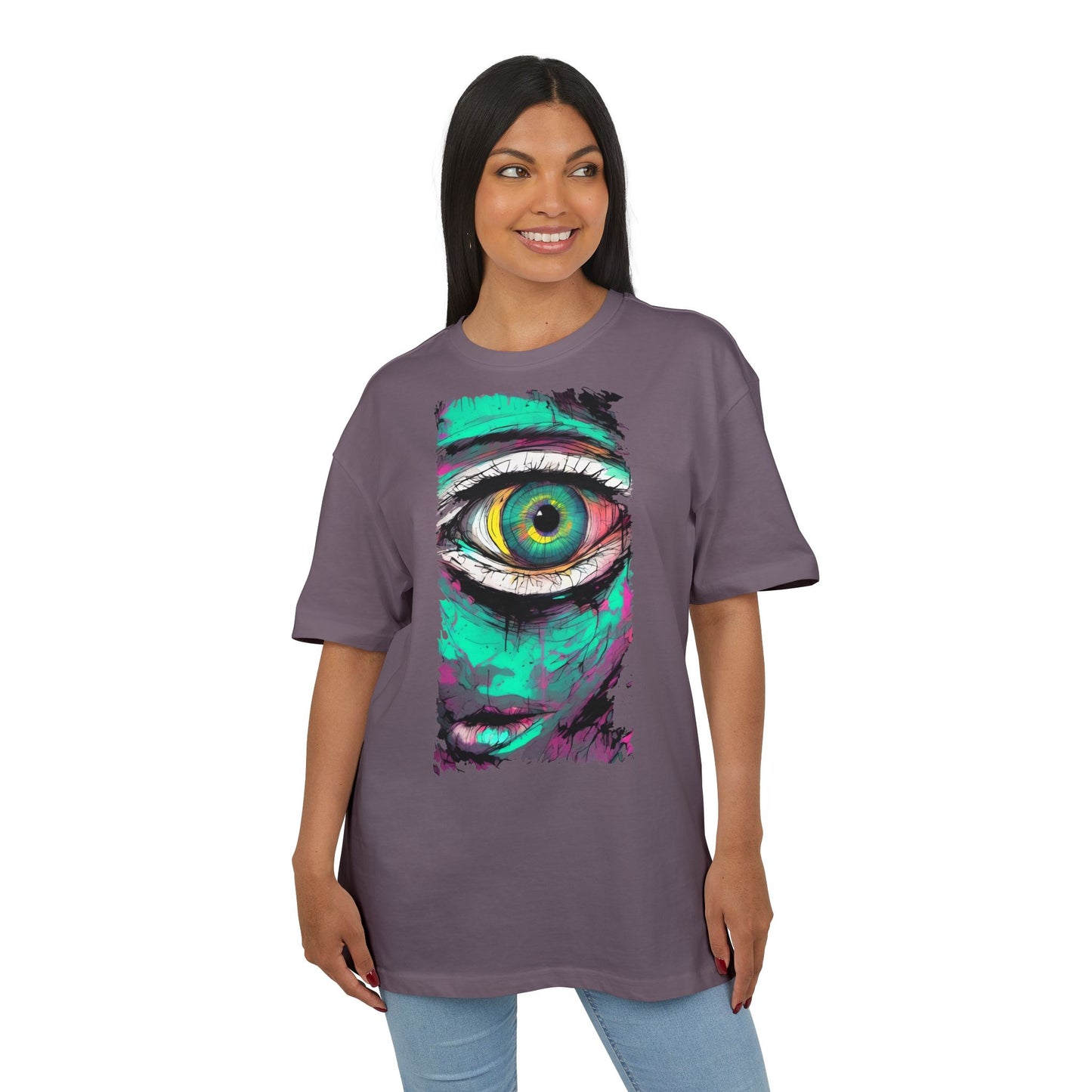 Stylish Eye Graphic Tee, Unisex Oversized T-Shirt, Casual Wear, Street Style, Gift for Art Lovers, Funky Apparel