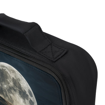 Stylish Moonlit Lunch Bag – Insulated Tote for School, Work, Picnics, Outdoor Adventures, Gift for Space Lovers