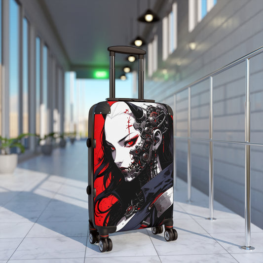 Gothic Style Travel Suitcase, Unique Luggage, Edgy Carry-On, Anime Inspired Bag, Gift for Travelers