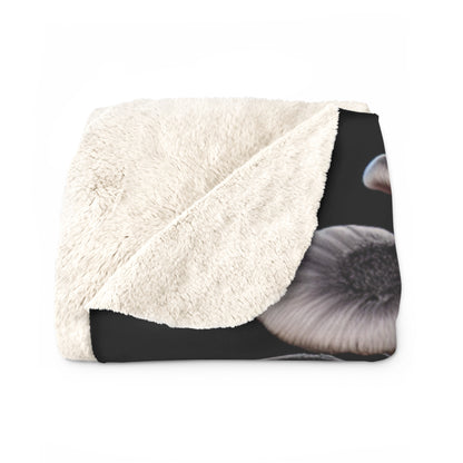 Mystical Mushroom Sherpa Fleece Blanket - Cozy & Artistic