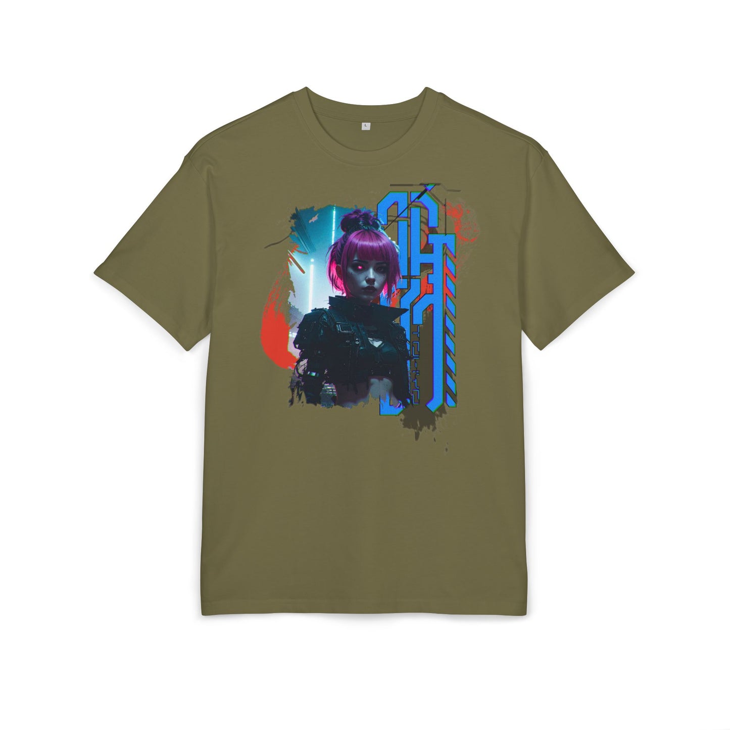 Cyberpunk Aesthetic Unisex Heavy Tee, Streetwear Style Shirt for Teens, Graphic Tee for Gaming, Cozy Casual Wear, Gift for Sci-Fi Lovers