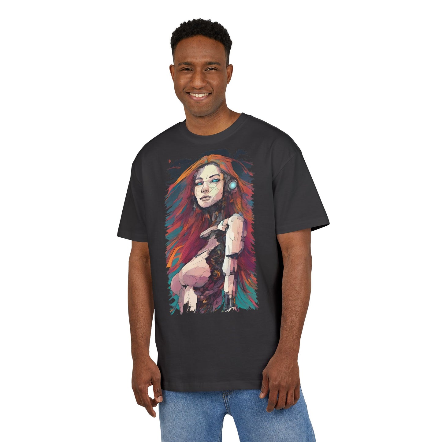 Artistic Oversize Tee - Vibrant Graphic Shirt, Casual Streetwear, Unique Gift for Art Lovers, Everyday Wear, Graphic Tee