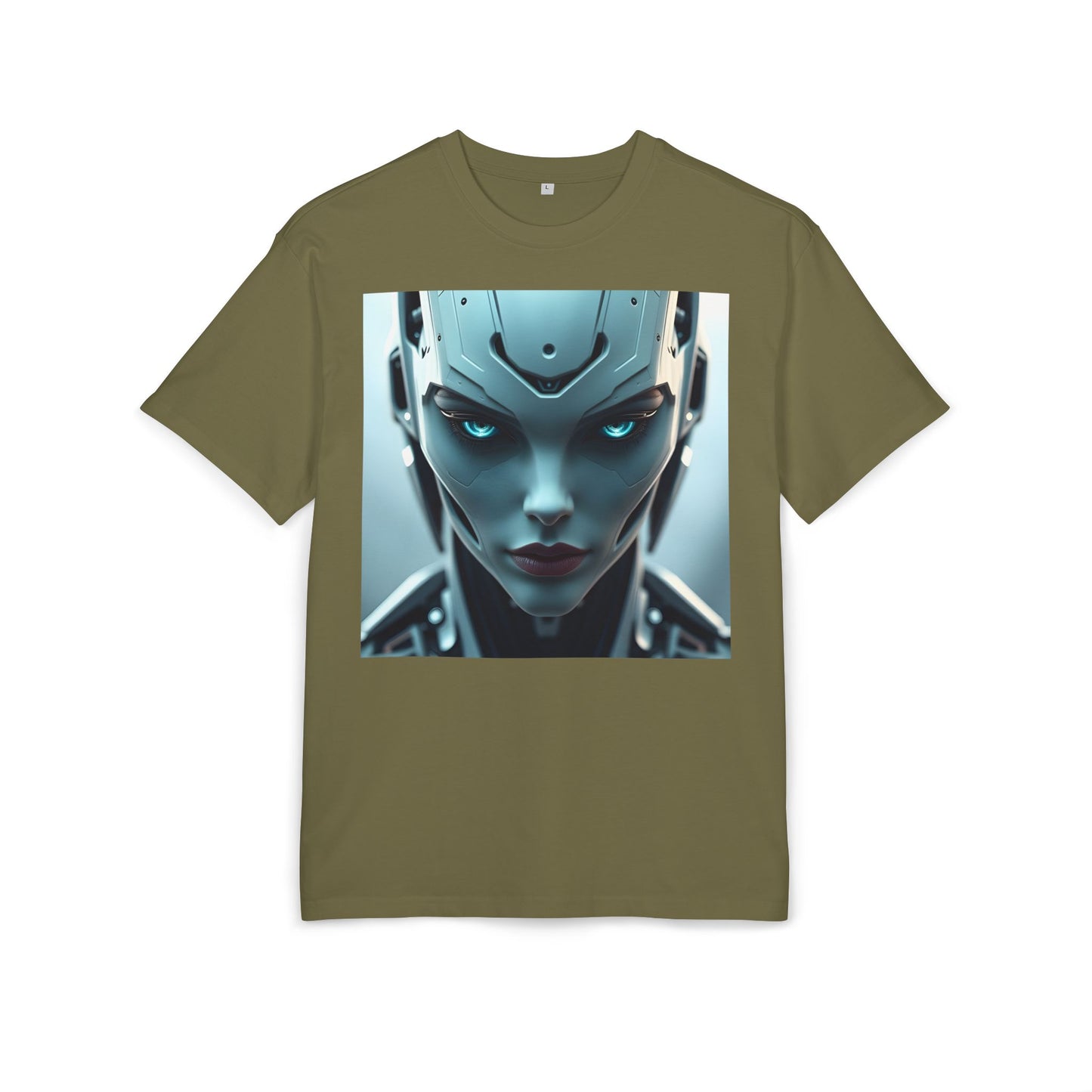 Futuristic Robot Oversize Tee, Cyberpunk Fashion, Unisex Graphic T-Shirt, Tech-Inspired Apparel, Unique Gift for Geeks