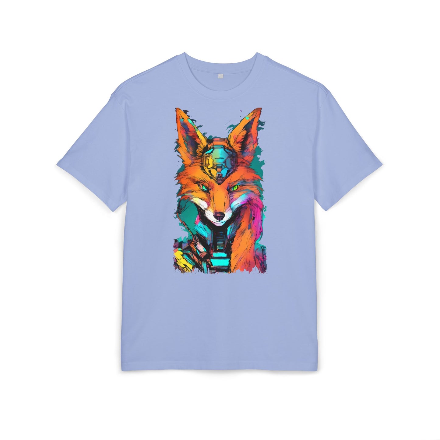 Vibrant Fox Graphic Oversized Tee, Unisex Streetwear Shirt, Unique Gift for Animal Lovers, Casual Wear, Colorful Art Tee