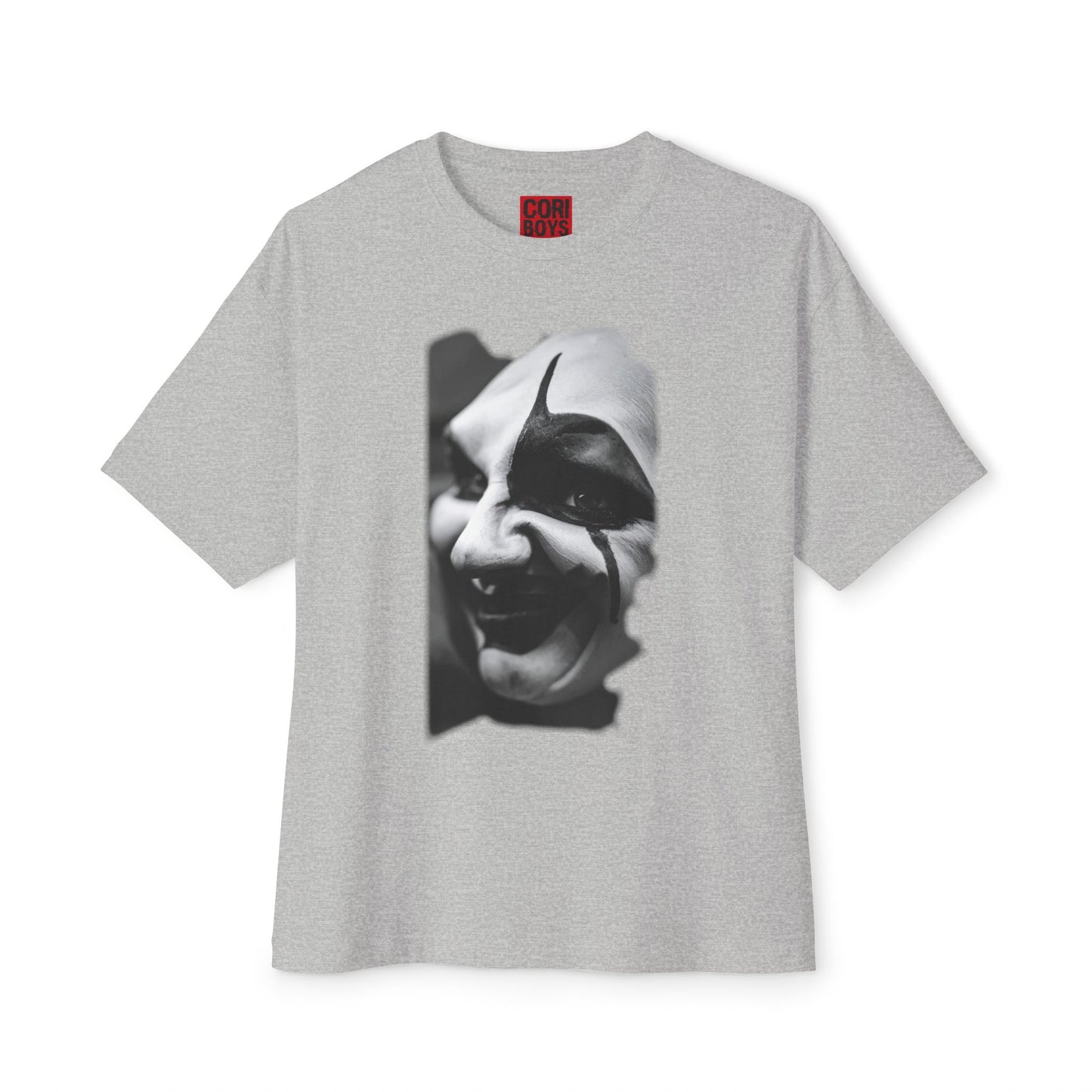 Spooky Emoji Boxy Tee | Oversized T-Shirt, Halloween Apparel, Casual Wear, Unique Graphic Design, Unisex T-Shirt