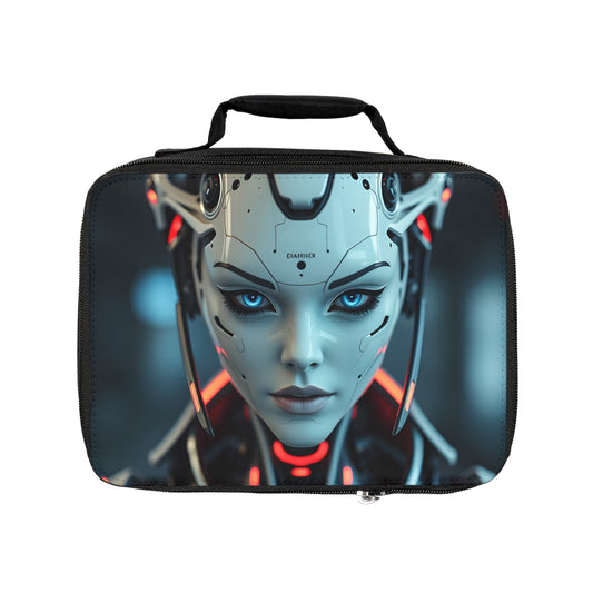 Futuristic Lunch Bag, Stylish Insulated Lunch Tote for Work, School, Picnics, Trendy Cyberpunk Design