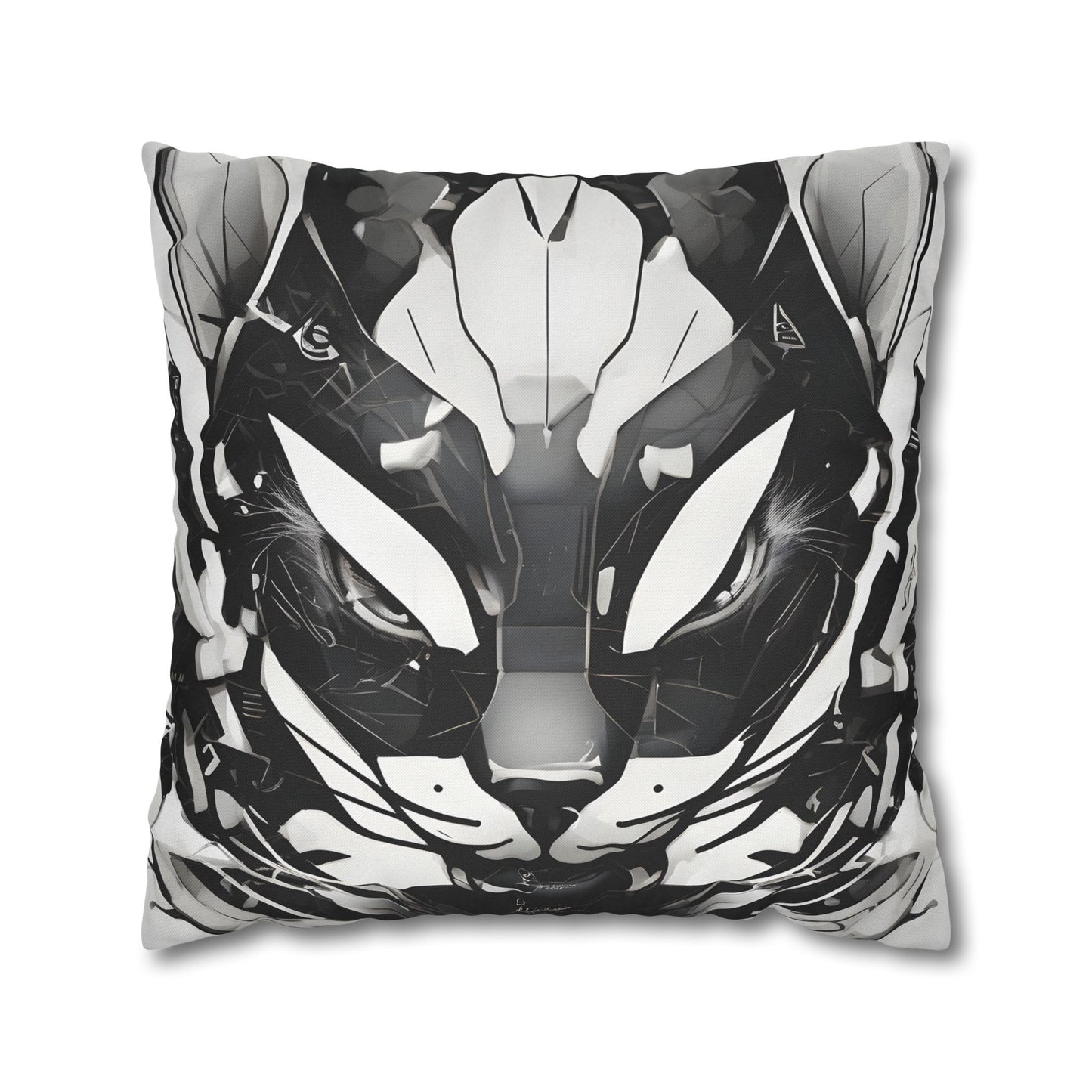 Square Pillowcase with Edgy Cyber Design