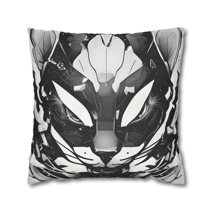 Square Pillowcase with Edgy Cyber Design