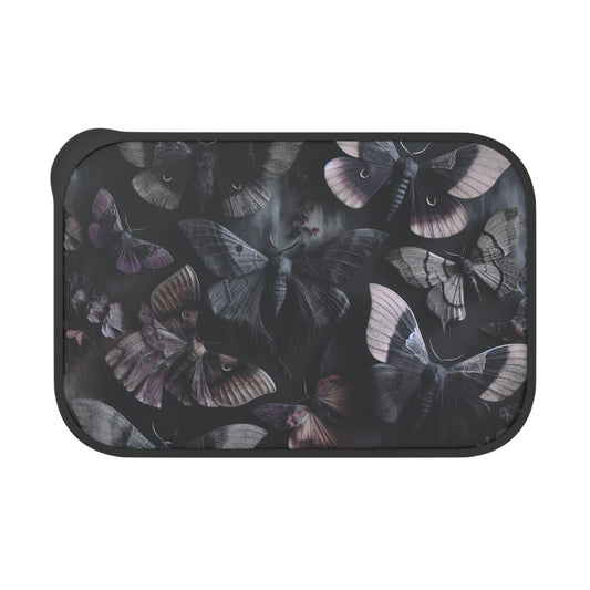 Gothic Moth Bento Box, Eco-Friendly Lunch Container, Meal Prep Box with Utensils, Perfect for School & Work, Gift for Foodies