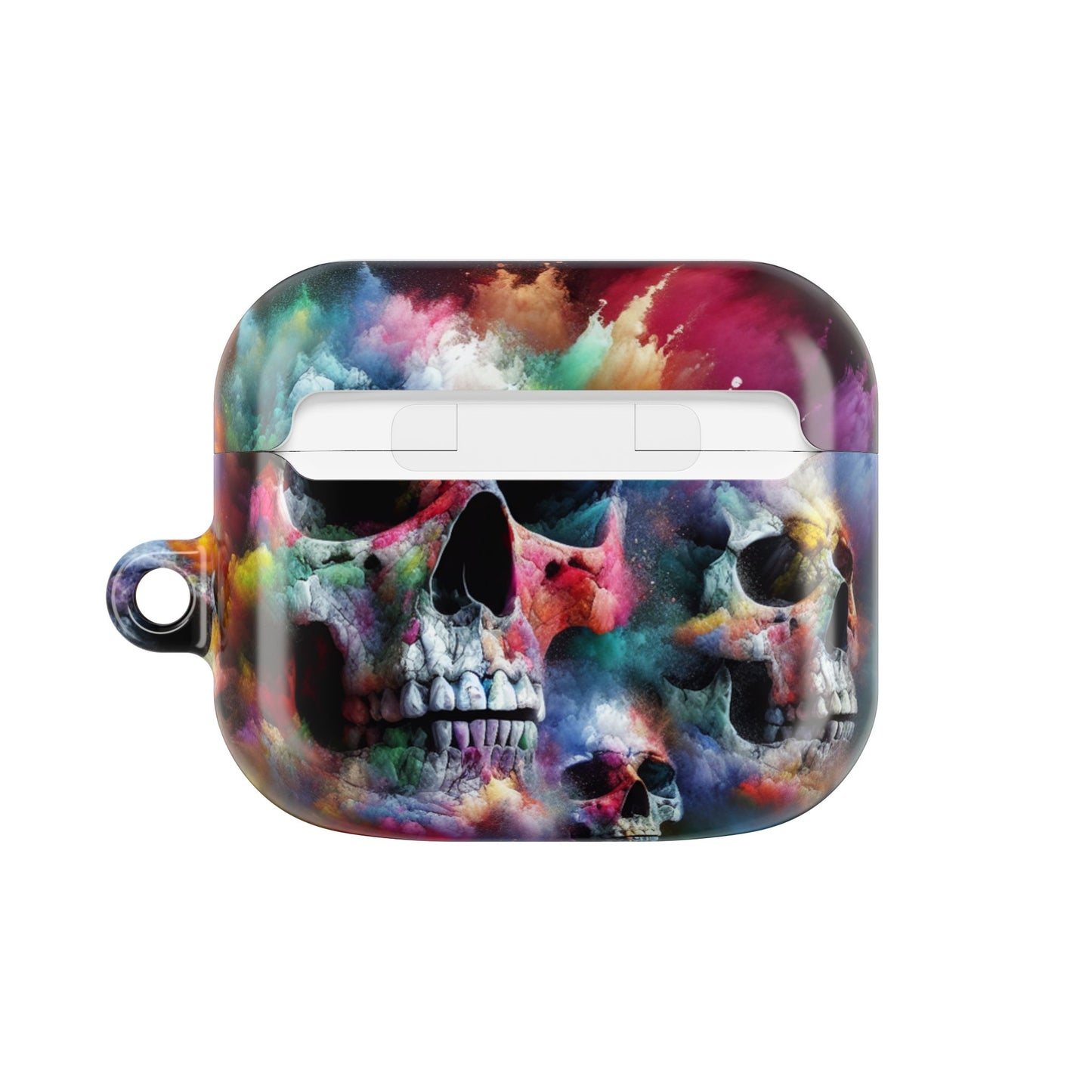 Colorful Skull AirPod Case, Unique Airpod Cover for Music Lovers, Trendy Skull Accessories, Gift for Teens, Halloween Tech Gear