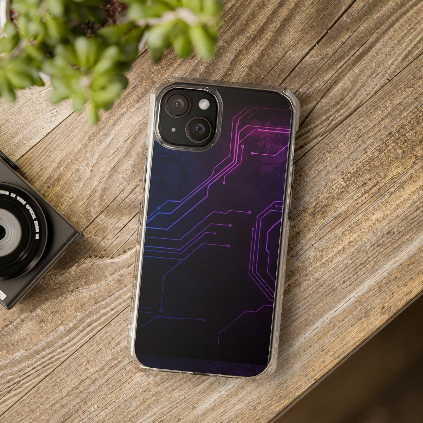 Magnetic Clear Phone Case - Tech-Inspired Design for Gamers, Stylish Protection, Gift for Tech Lovers, Phone Accessories, Customizable Case