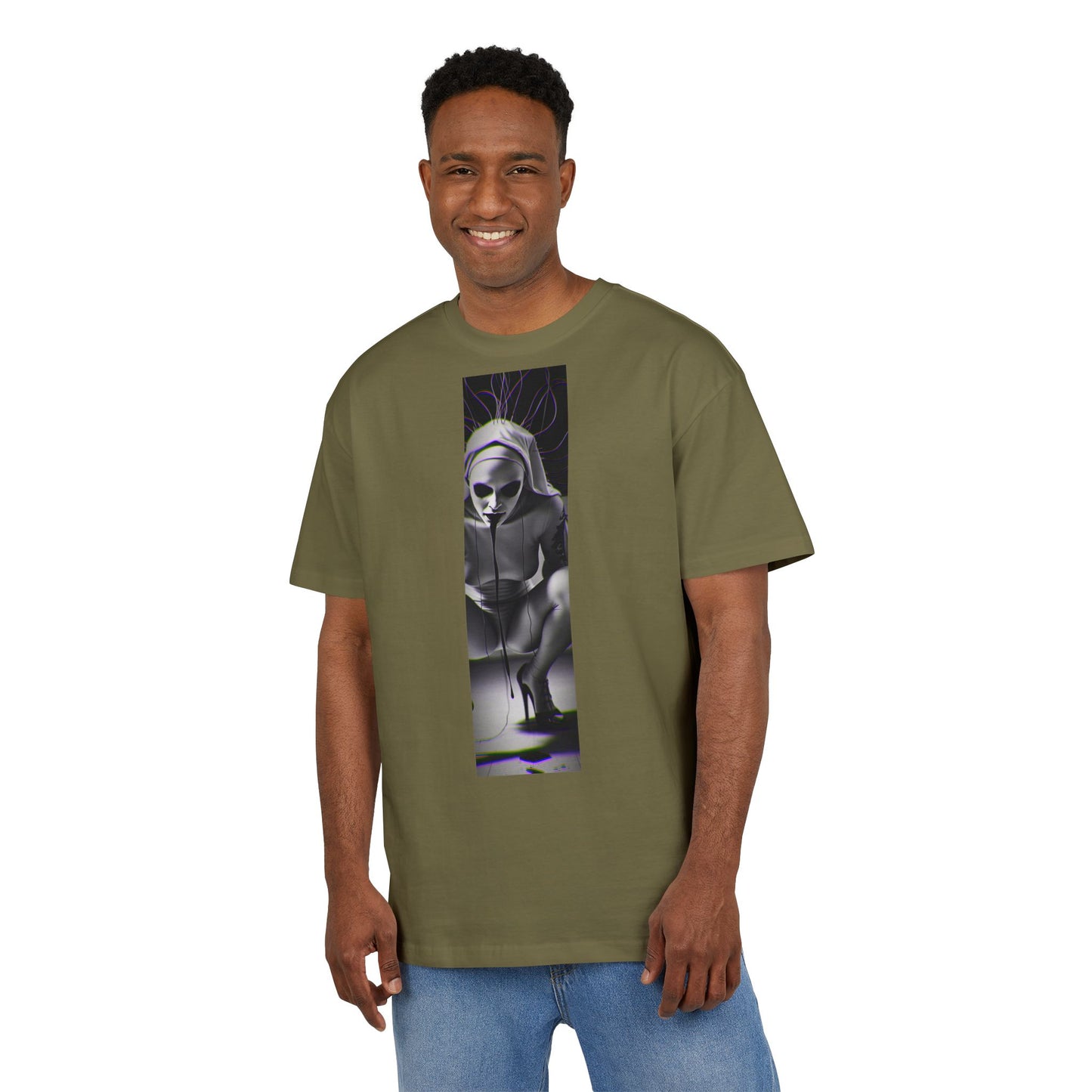 Unisex Oversized Graphic Tee - Edgy Gothic Design