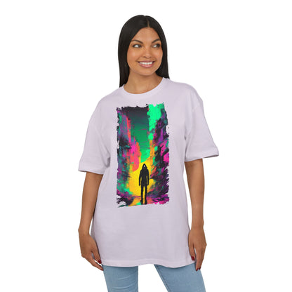 Vibrant Nature-Inspired Oversize Tee, Boho Graphic Tee, Unisex T-Shirt for Adventurers, Colorful Casual Wear, Nature Lover Gift