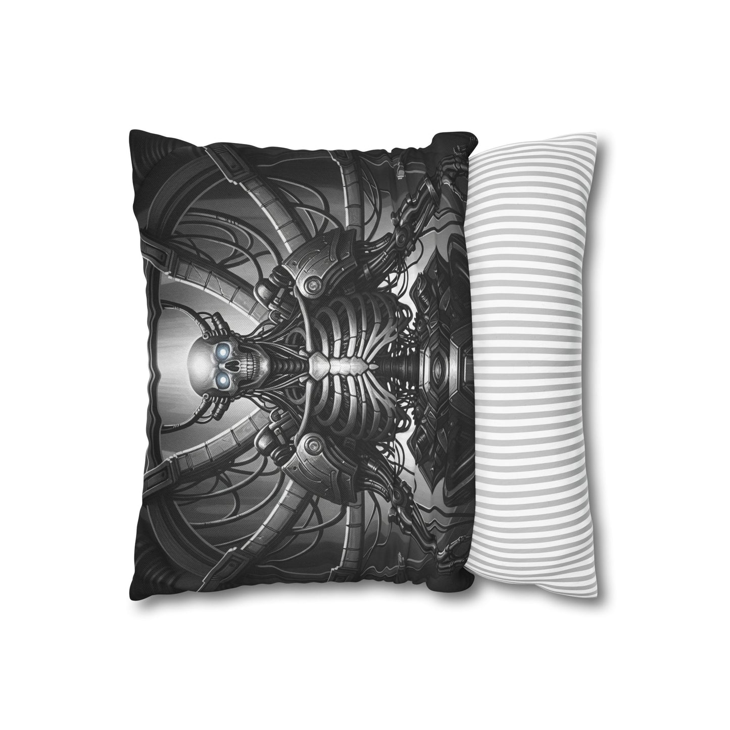 Gothic Skeleton Pillowcase - Dark Decor for Halloween, Bohemian Home, Gothic Style, Sofa Cushion, Unique Gift