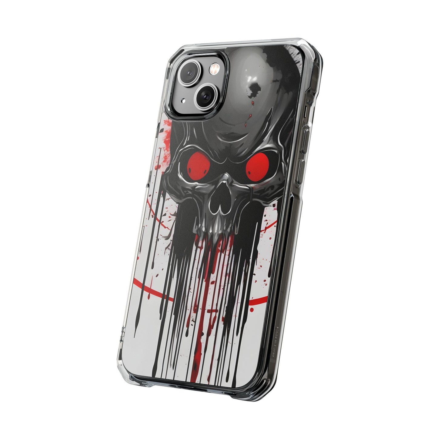 Edgy Skull Design Phone Case, Unique Protective Case, Magnetic Impact Case, Halloween Gift, Skull Lover Accessory