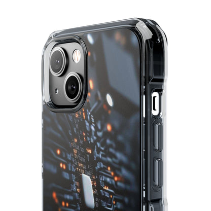 Magnetic Clear Impact Phone Case - Tech-Inspired Design, Perfect for Gadget Lovers, Birthday Gift, Tech Accessories, Durable Protection
