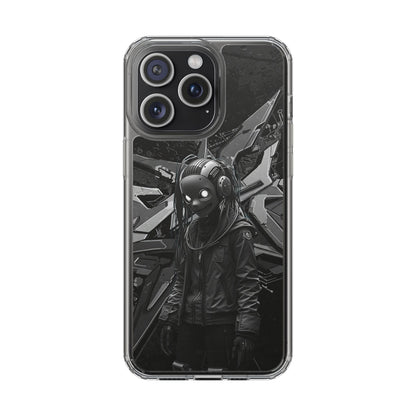 Anime-Inspired Clear Phone Case - Edgy Streetwear Style