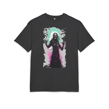 Spooky Witch Oversize Tee - Halloween Shirt, Graphic Tee for Festivals, Trendy Streetwear, Gift for Witch Lovers, Unisex Apparel