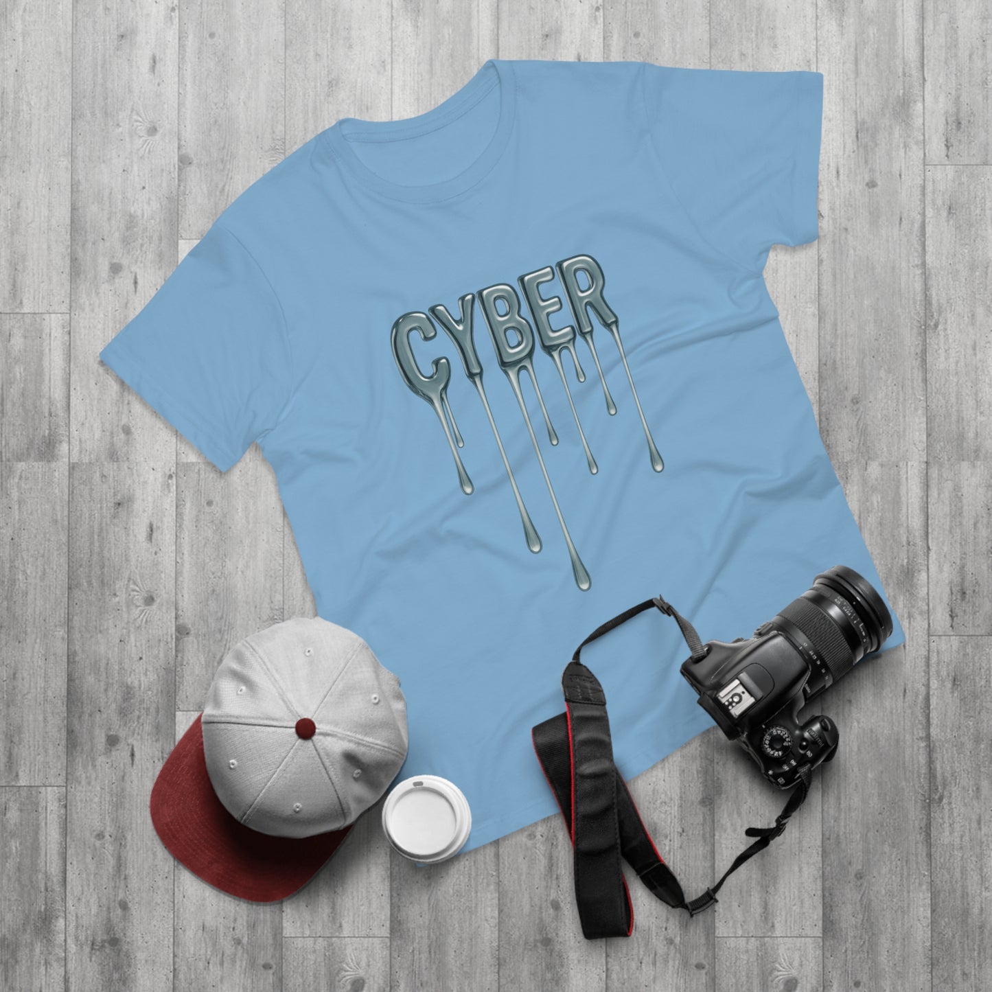 Cool Drippy Cyber T-Shirt, Unisex Graphic Tee, Casual Wear, Tech Enthusiast Gift, Trendy Streetwear for All Occasions