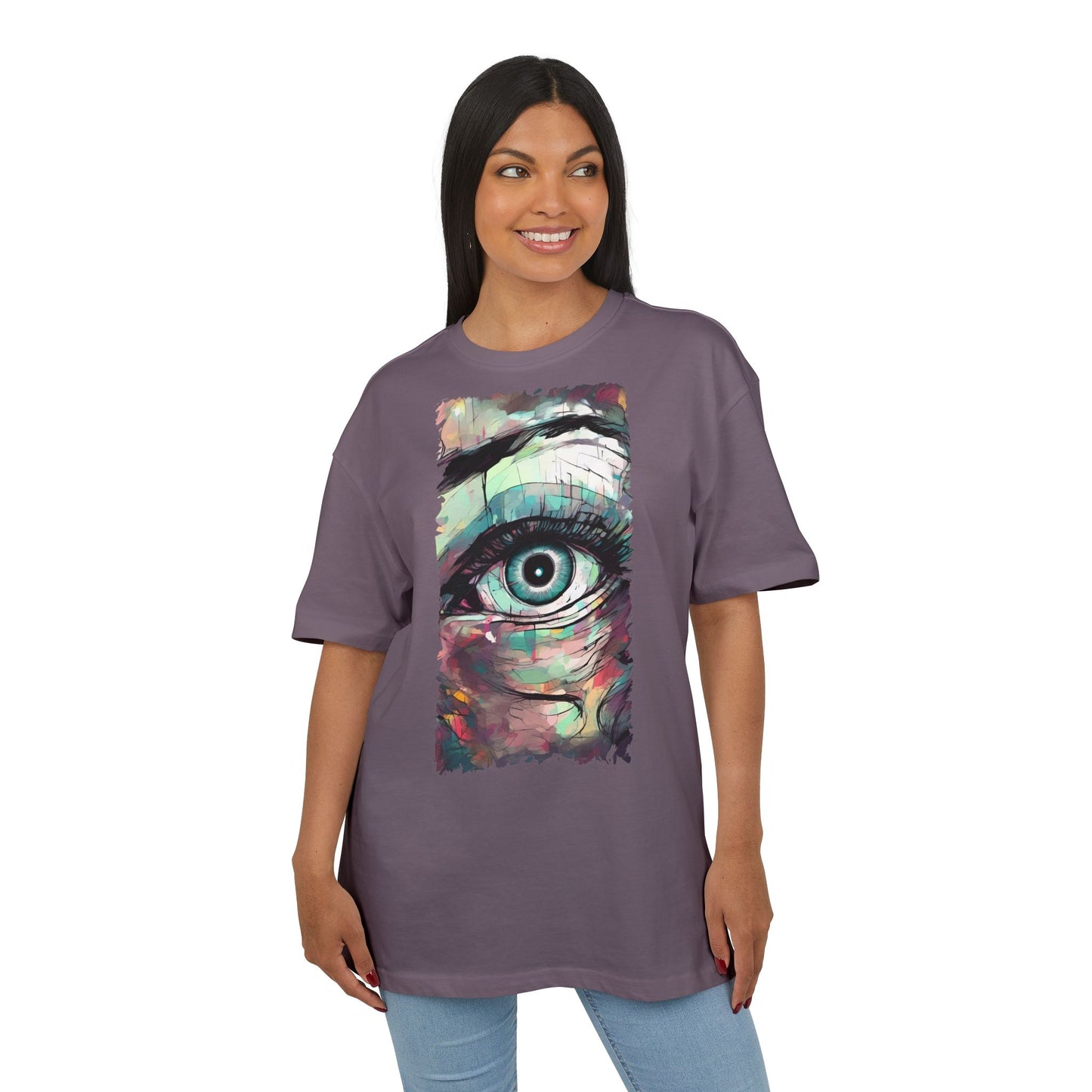 Artistic Eye Oversized Tee | Colorful Graphic T-Shirt, Unisex Shirt, Casual Fashion, Trendy Streetwear, Unique Gift Idea