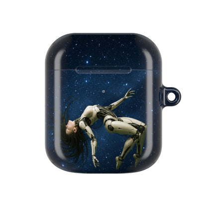Cosmic AirPod Case, Galaxy Phone Accessory, Unique Gift for Music Lovers, Astronaut Design, Starry Night Protection