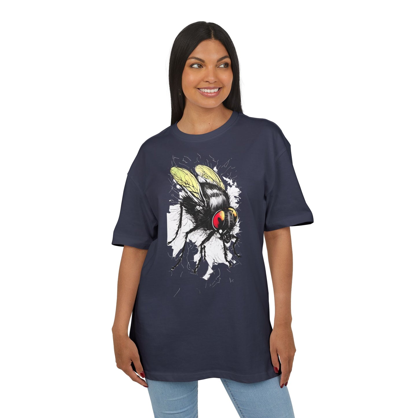 Bee-Inspired Unisex Heavy Oversize Tee, Casual Wear, Graphic T-Shirt, Gift for Nature Lovers, Summer Style, Eco-Friendly Fashion