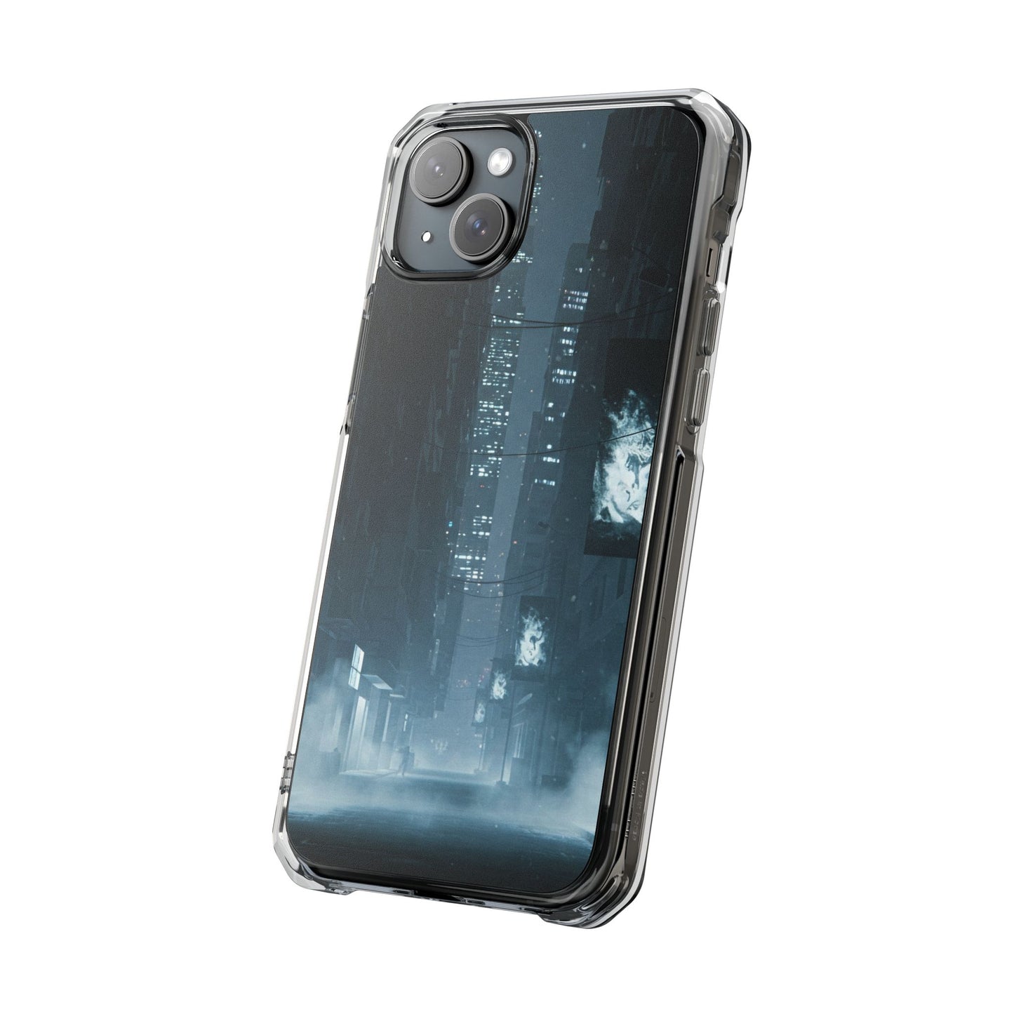 Magnetic Clear Impact Cases for Phones | Urban Nightscape Design | Unique Phone Accessories, Gift for Tech Lovers, Protective Cases