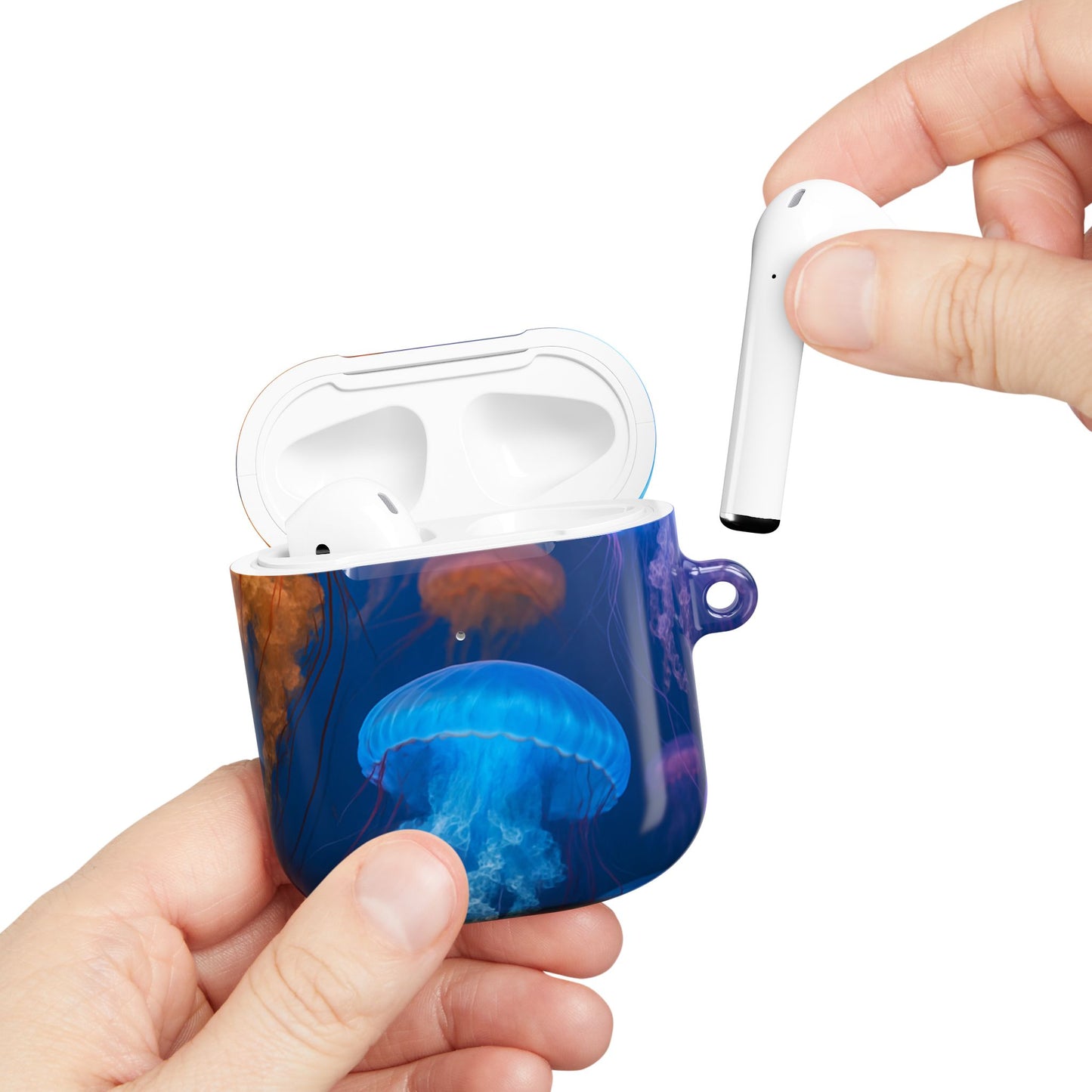 Vibrant Jellyfish AirPod Case, Ocean-Themed Accessory, Colorful AirPod Cover, Unique Gift for Ocean Lovers, Underwater Aesthetic