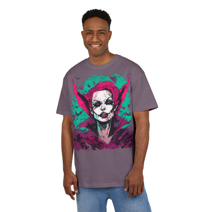 Eerie Portrait Unisex Oversized Tee | Unique Graphic Shirt for Halloween, Gift for Horror Fans, Scary Tee, Alternative Fashion