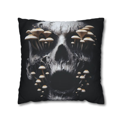 Gothic Mushroom Skull Pillowcase - Home Decor, Halloween, Gothic Style, Unique Gift, Bed and Couch Accent