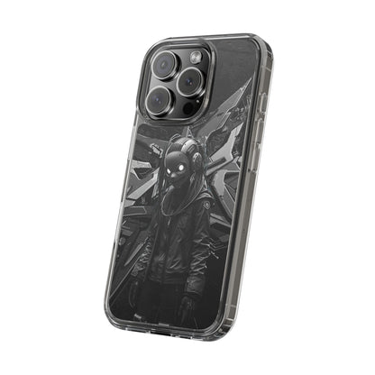 Anime-Inspired Clear Phone Case - Edgy Streetwear Style