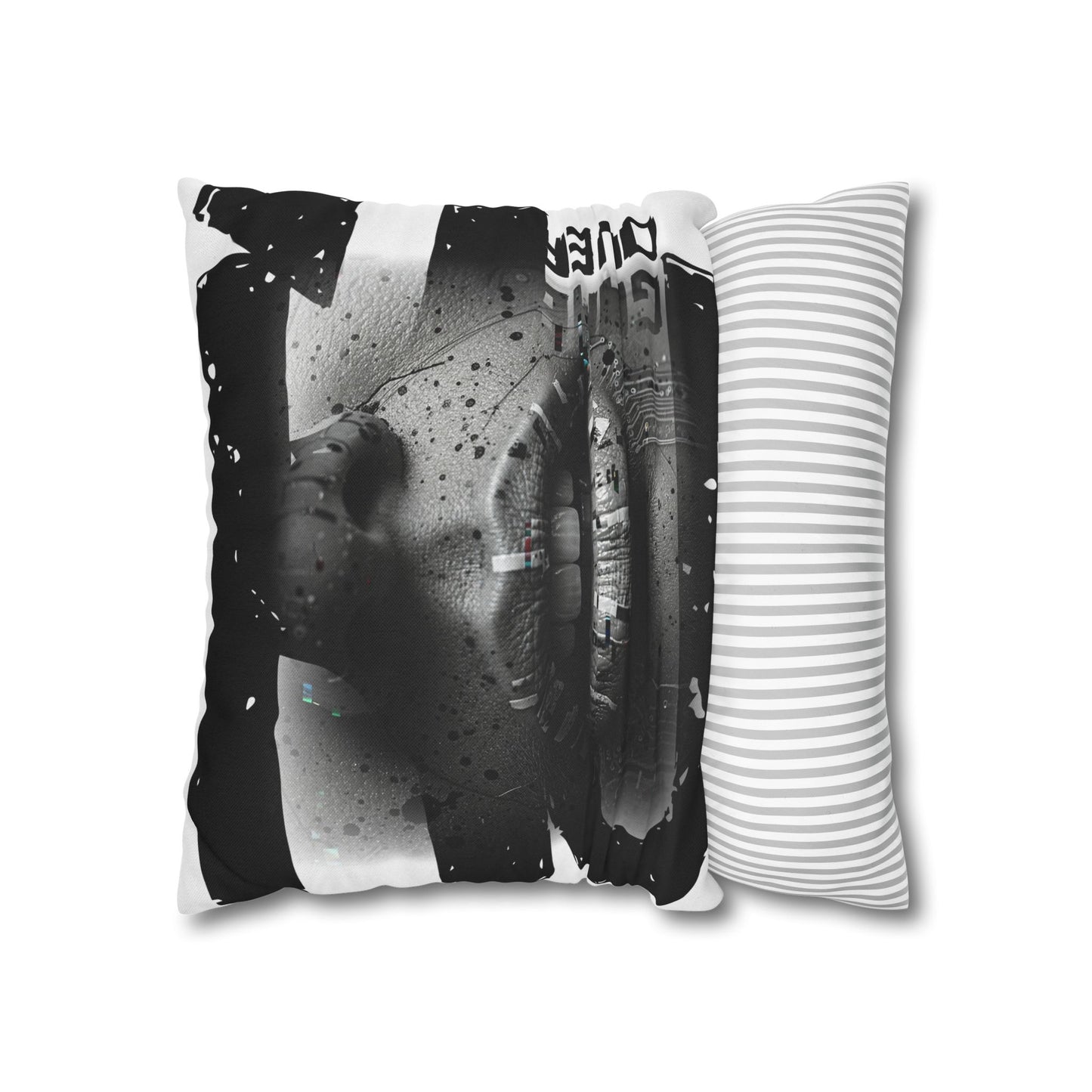 Stylish Spun Polyester Pillowcase, Decorative Accent, Unique Home Decor, Modern Living Room Cushion, Gift for Art Lovers