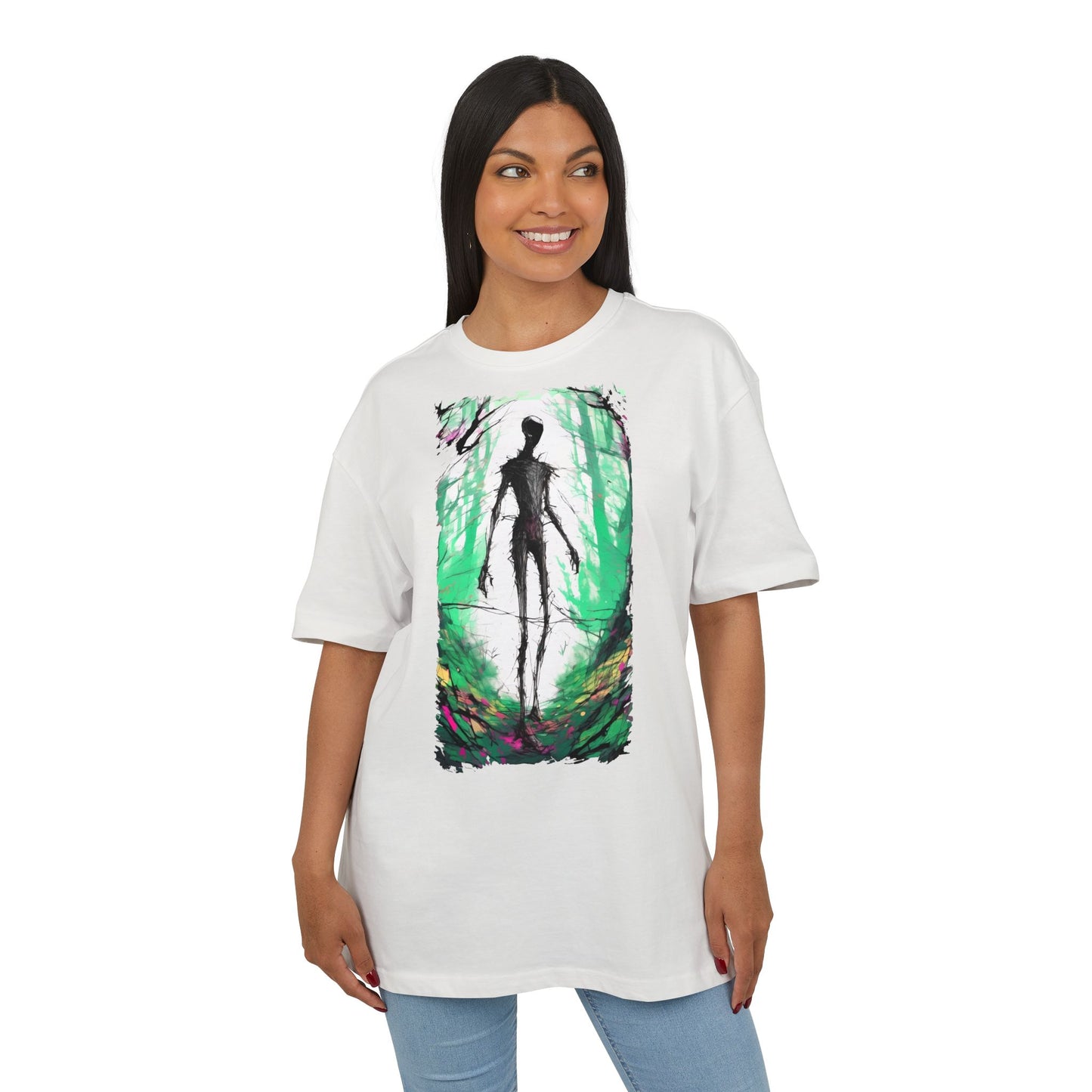 Mystical Forest Oversize Tee, Unisex Heavy Tee, Witchy Fashion, Boho Graphic Shirt, Alternative Style Tee