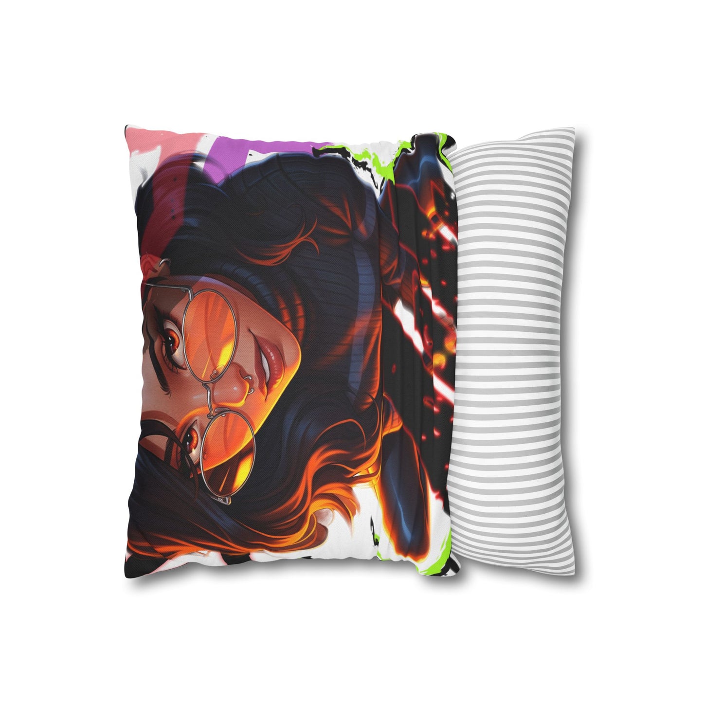 Vibrant Art Throw Pillow, Cozy Home Decor, Unique Gift for Gamers, Boho Cushion for Comfort, Stylish Accent Pillow