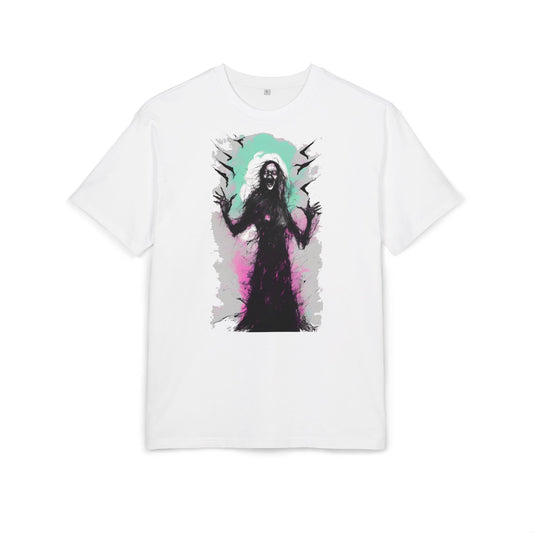 Spooky Witch Oversize Tee - Halloween Shirt, Graphic Tee for Festivals, Trendy Streetwear, Gift for Witch Lovers, Unisex Apparel