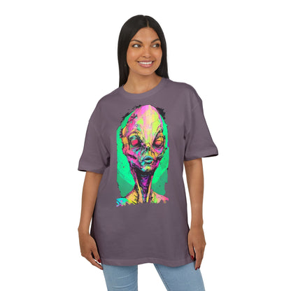 Alien Art Oversize Tee, Graphic Tee, Unisex T-Shirt, Casual Wear, Unique Gift for Sci-Fi Lovers
