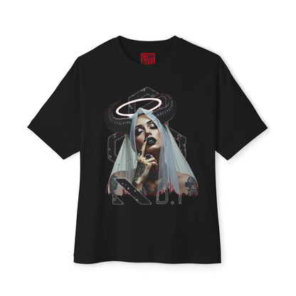 Edgy Graphic Tee, Unisex Oversized Boxy Tee, Alternative Fashion Shirt, Unique Apparel, Statement Top, Gift for Her