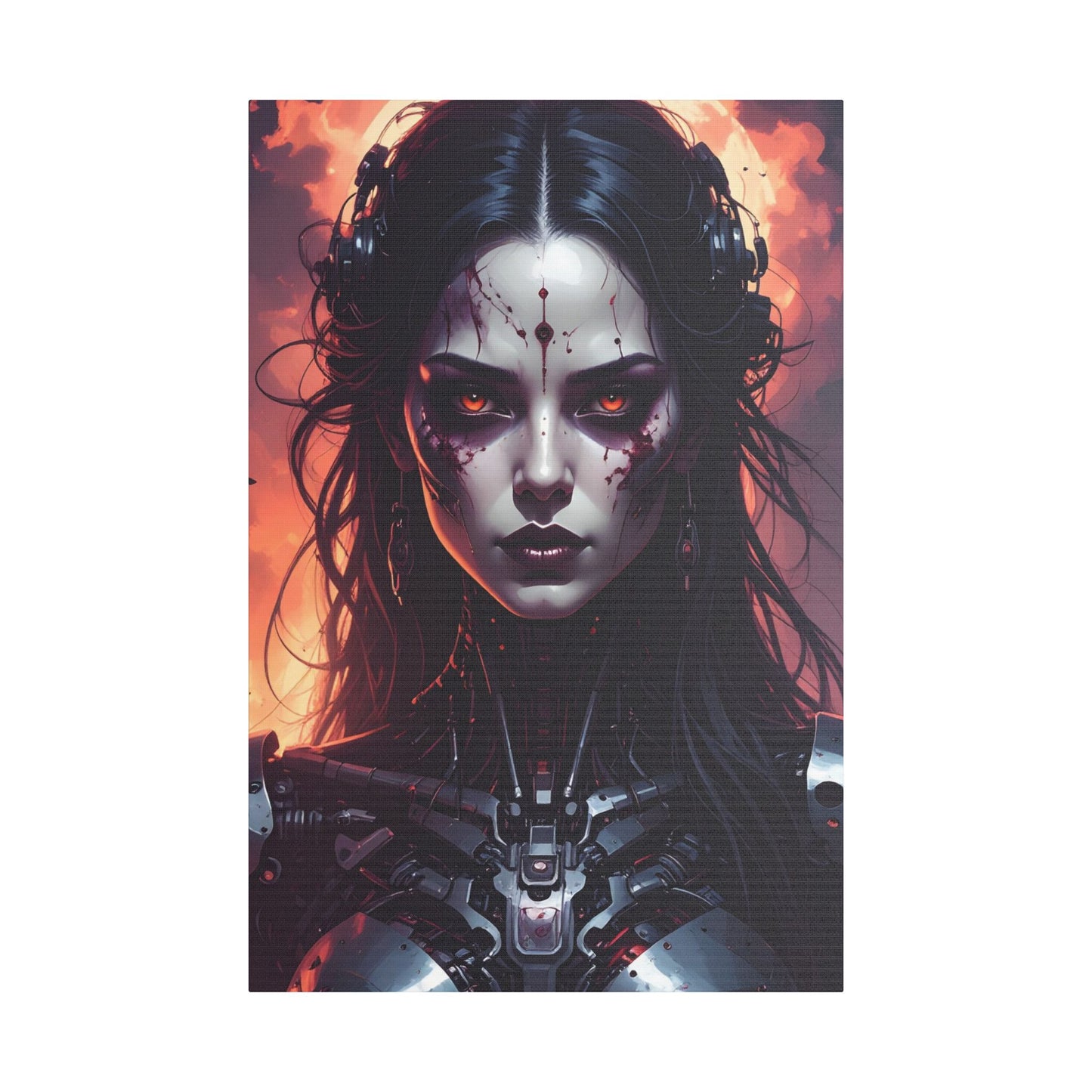 Gothic Art Canvas Print, Dark Wall Decor, Modern Home Art, Unique Gift for Halloween, Edgy Aesthetic Room Decor, Unusual Wall Art