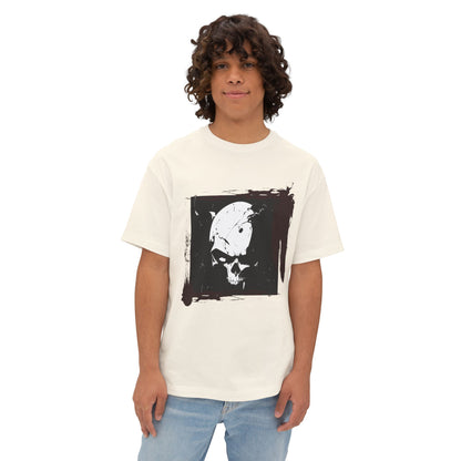 Edgy Skull Graphic Tee | Unisex Oversized Boxy Tee for Casual Wear, Halloween, Street Style, Gift for Him/Her, Unique Fashion