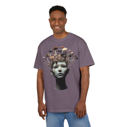 Unisex Heavy Oversize Tee - Artistic Mushroom Graphic Tee