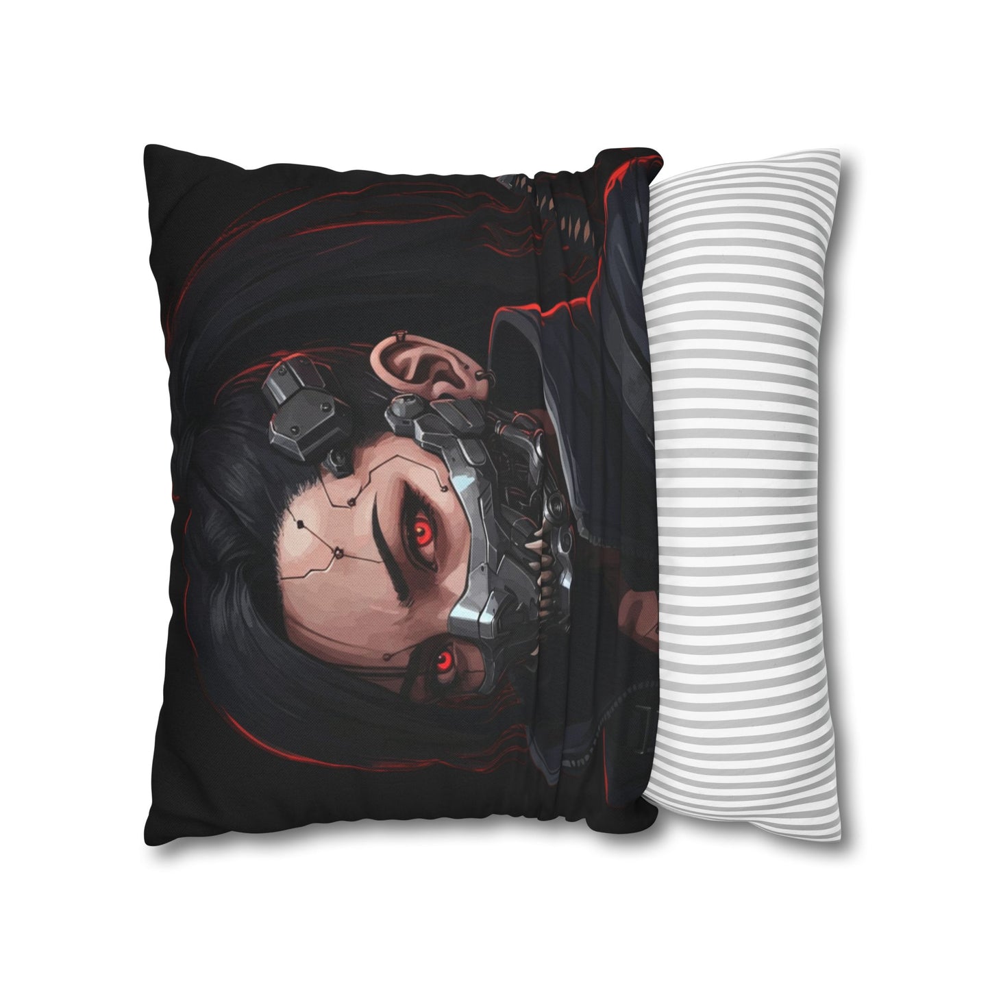 Cyberpunk-Style Velvet Pillowcase, Decorative Pillow, Home Decor, Unique Gift, Futuristic Accent, Gaming Room Decoration