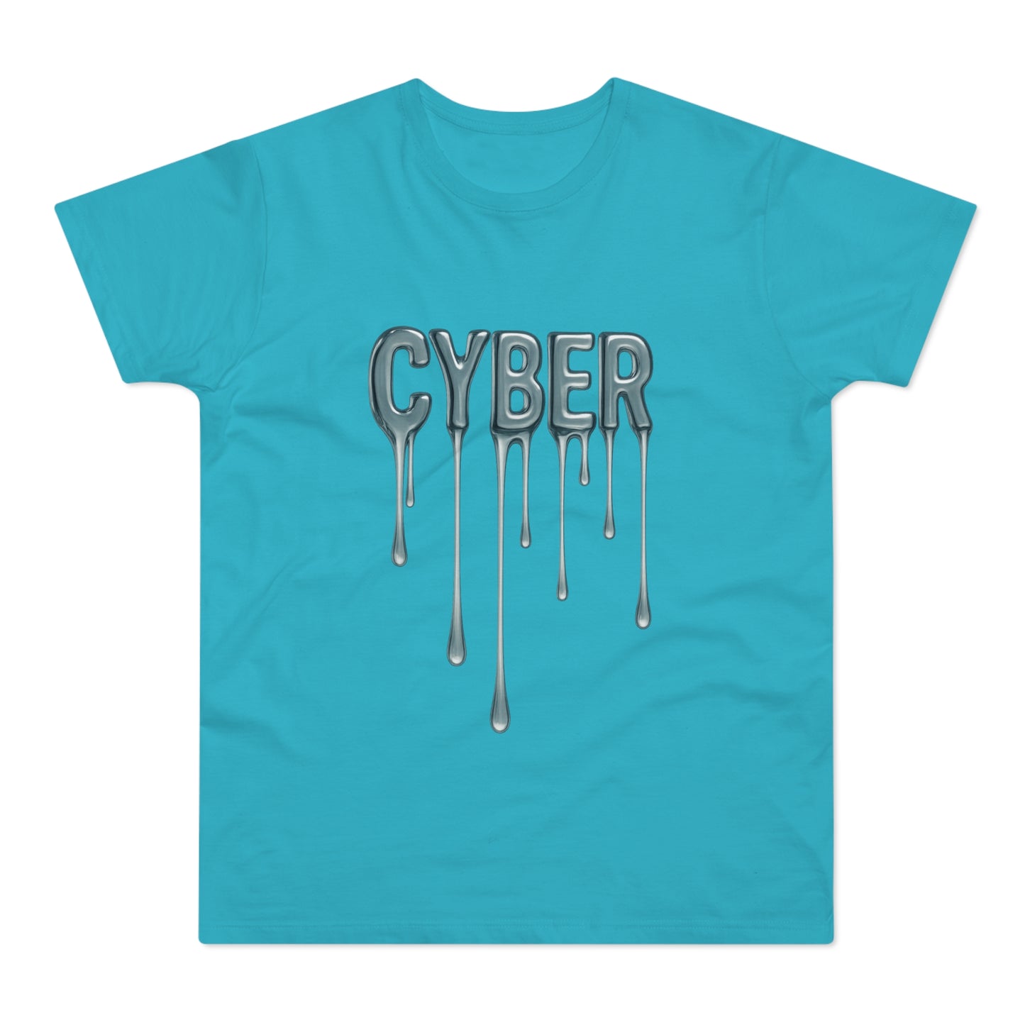 Cool Drippy Cyber T-Shirt, Unisex Graphic Tee, Casual Wear, Tech Enthusiast Gift, Trendy Streetwear for All Occasions